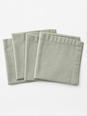Pottery Barn Cloth Napkins Set of 4 Sage Green 10x9"